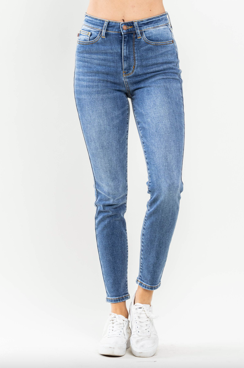 Judy Blue Thermal Skinny Jeans - Medium Wash