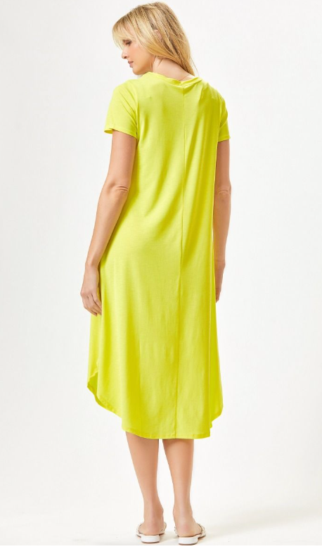 Hold Onto Hope Dress - Neon Yellow