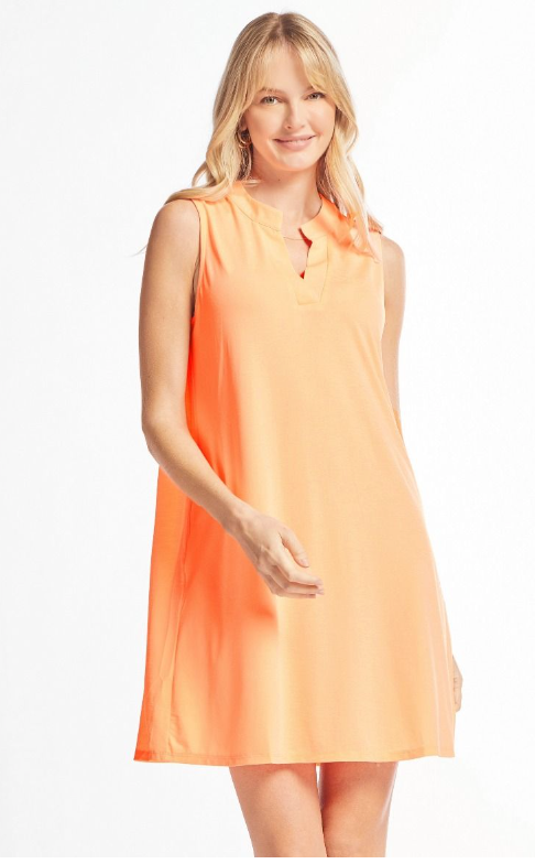 Greatest of Times Tank Dress - Neon Orange