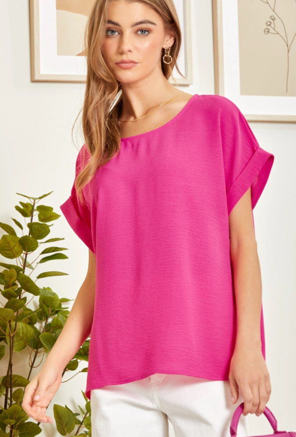 Ease My Mind Top - Pink