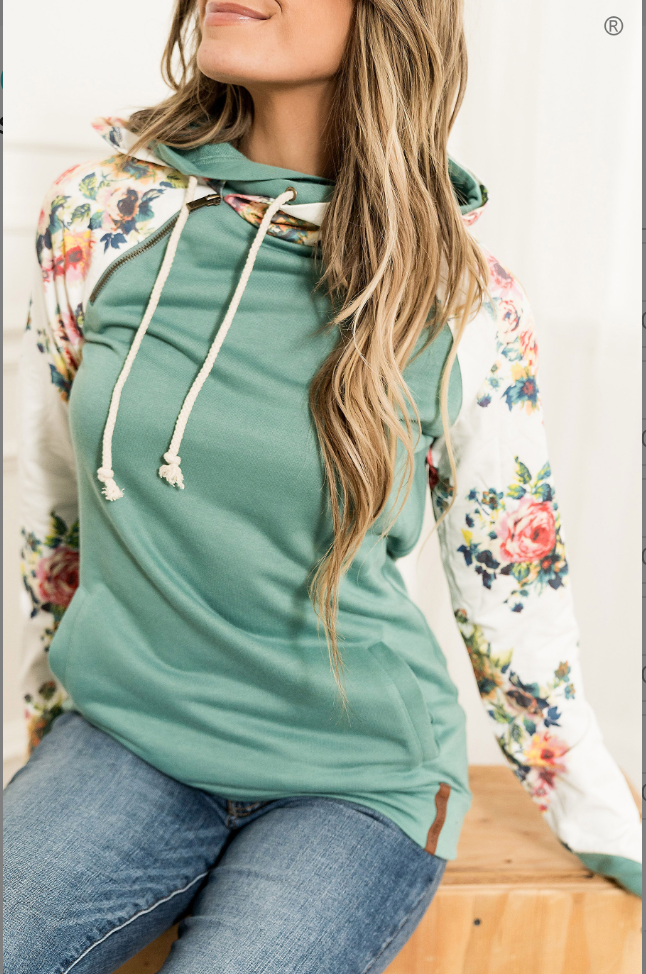 Ampersand Avenue - Doublehood™ Sweatshirt - Once & Floral