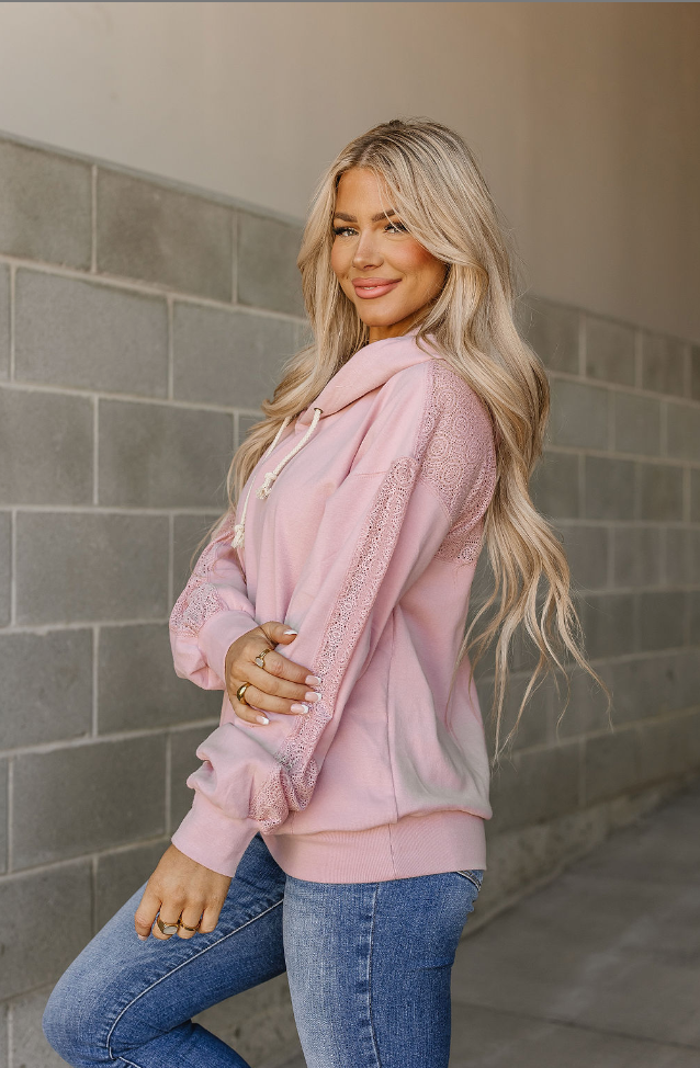 Ampersand Avenue University Hoodie - Wonderstruck - Pink