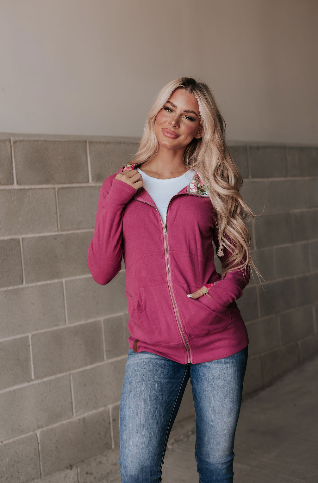 Ampersand Avenue Fullzip Sweatshirt - Glow Girl