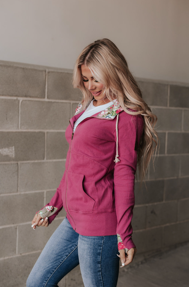Ampersand Avenue Fullzip Sweatshirt - Glow Girl