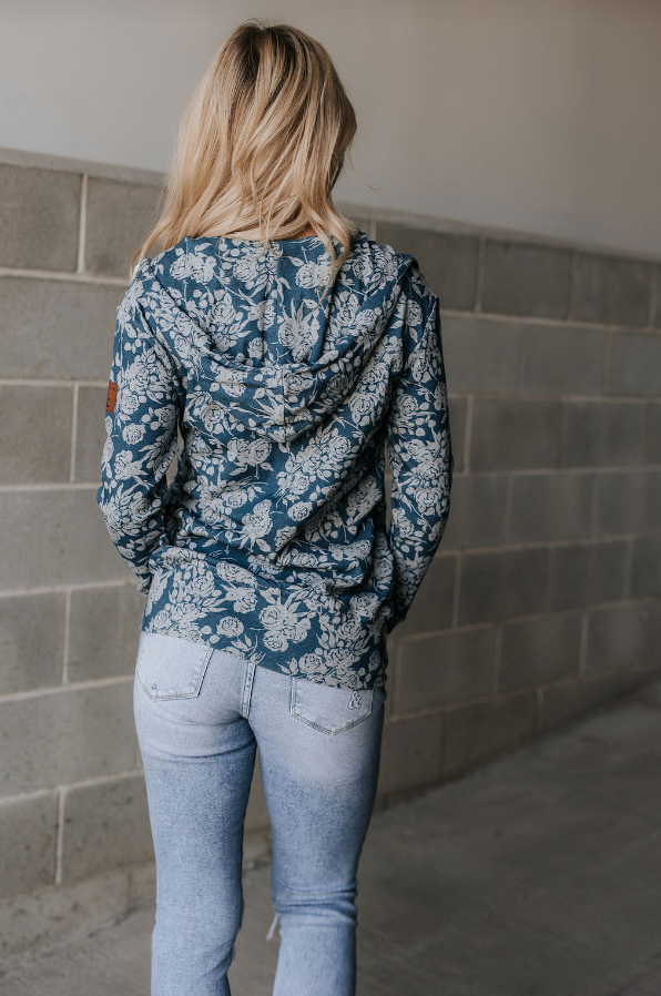 Ampersand Avenue Fullzip Sweatshirt - Twilight Blooms