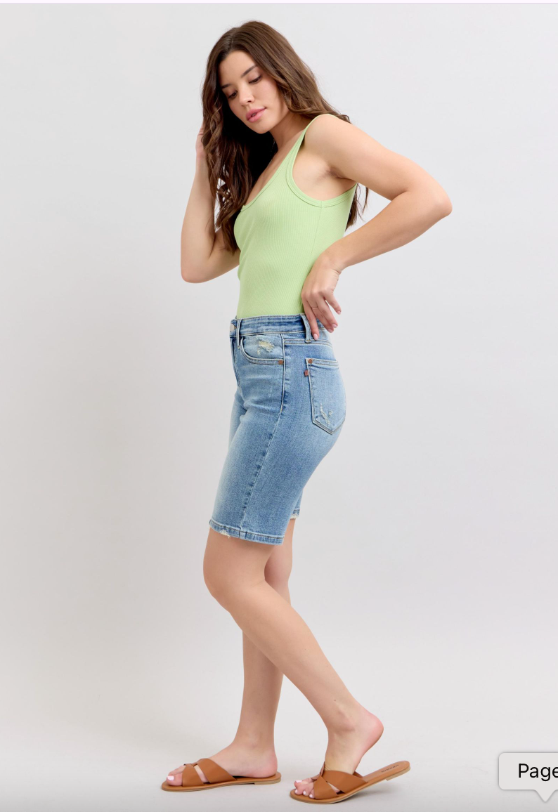 Judy Blue Vintage Wash Bermuda Shorts