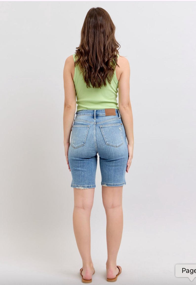 Judy Blue Vintage Wash Bermuda Shorts