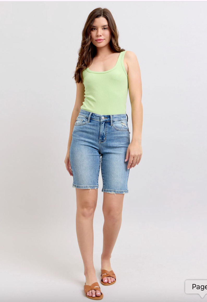 Judy Blue Vintage Wash Bermuda Shorts