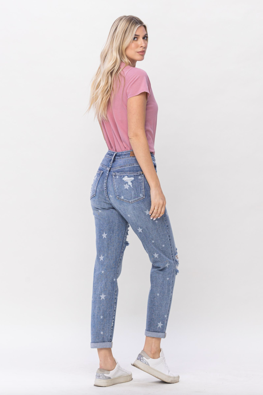 Judy Blue Star Crossed Destroy Boyfriend Jeans