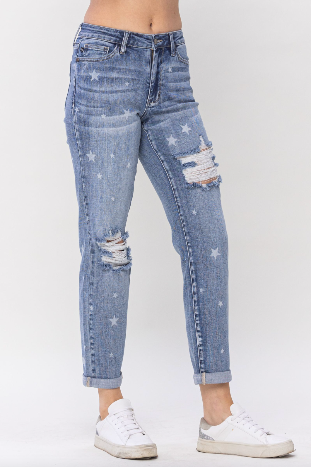 Judy Blue Star Crossed Destroy Boyfriend Jeans