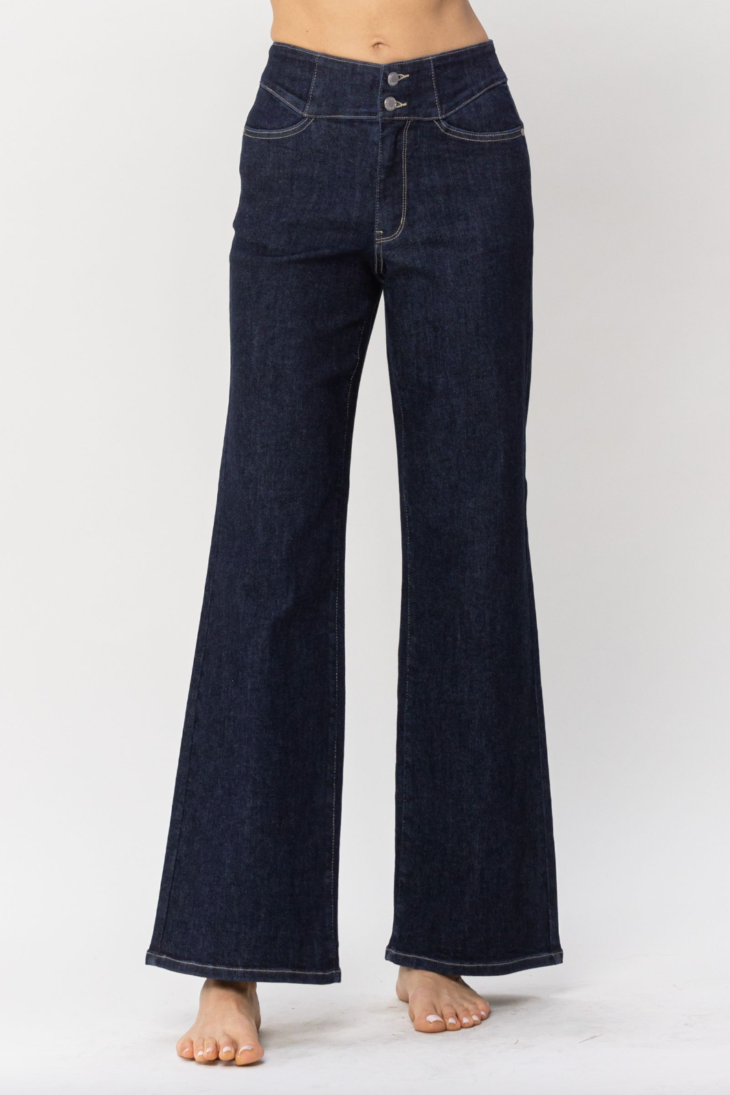 Judy Blue Rinse Wash Wide Leg Jeans