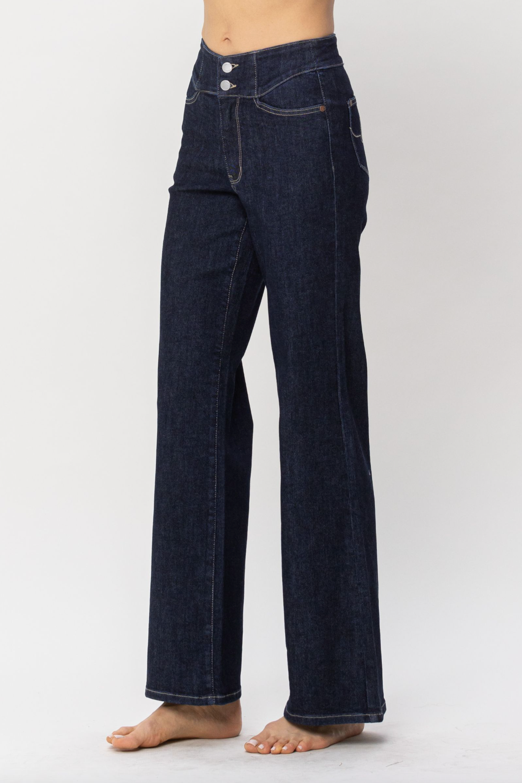 Judy Blue Rinse Wash Wide Leg Jeans