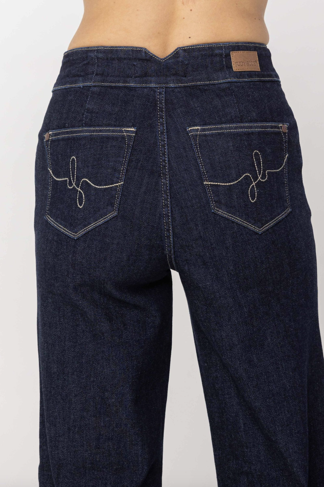 Judy Blue Rinse Wash Wide Leg Jeans