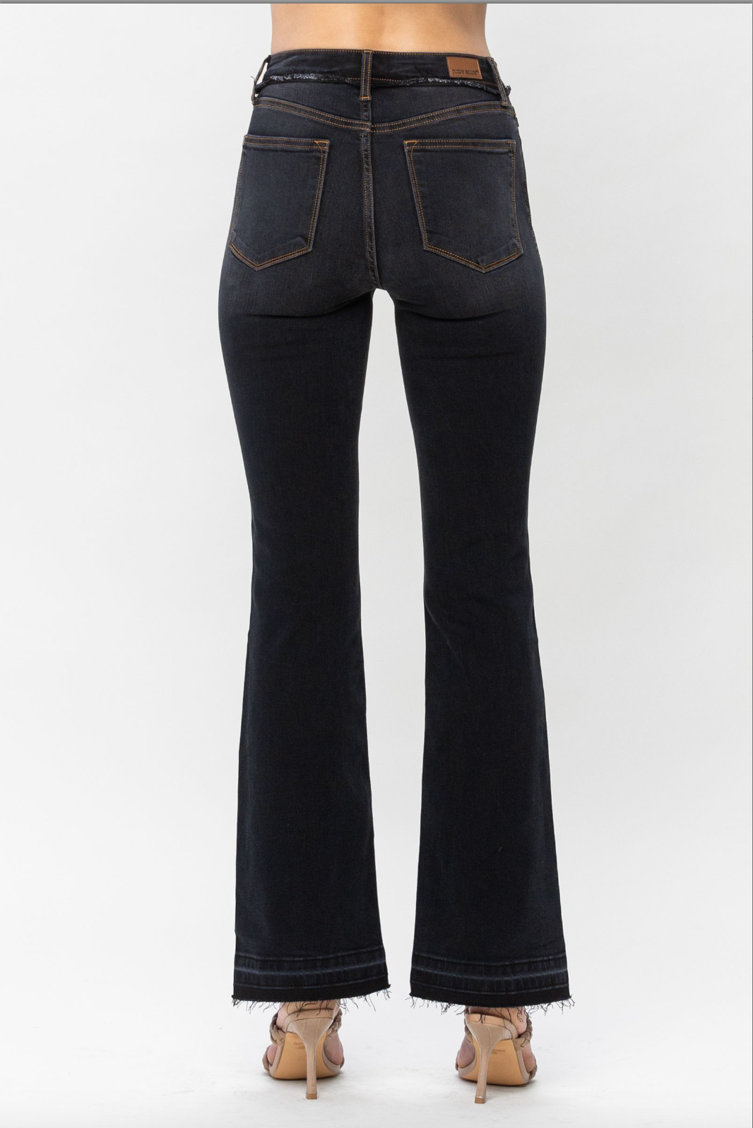 Judy Blue Release Hem Slim Bootcut Jeans - Vintage Black