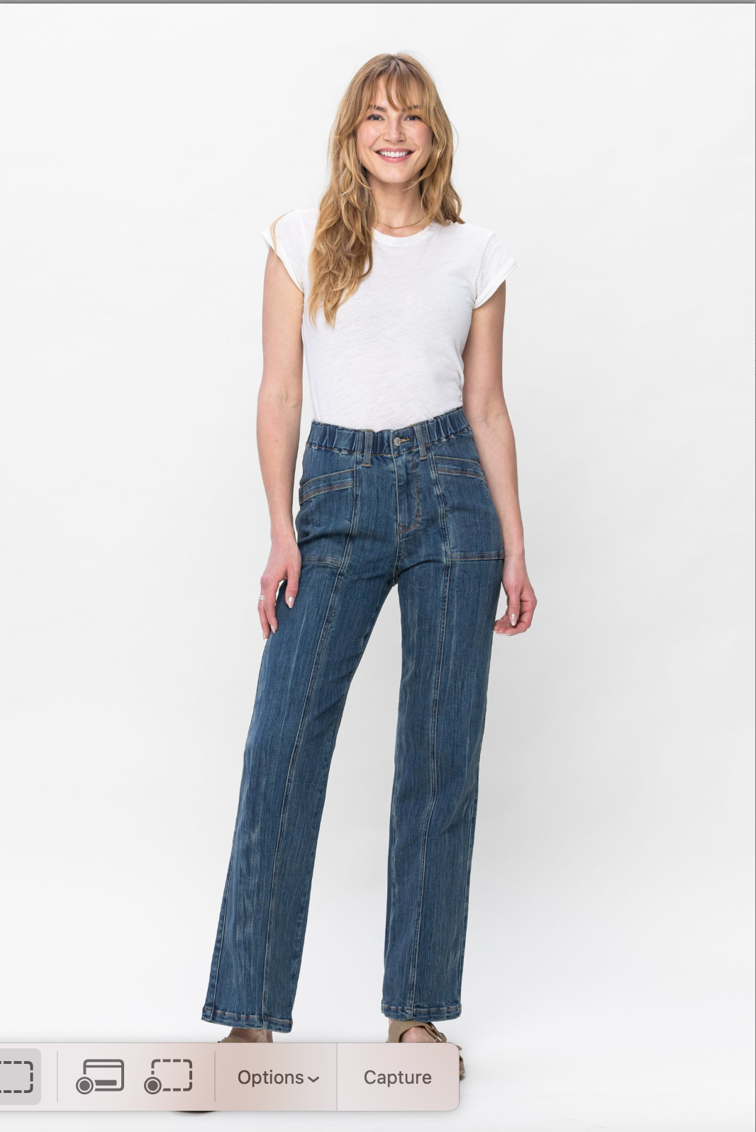 Judy Blue Elastic Waist Vintage Straight Jeans