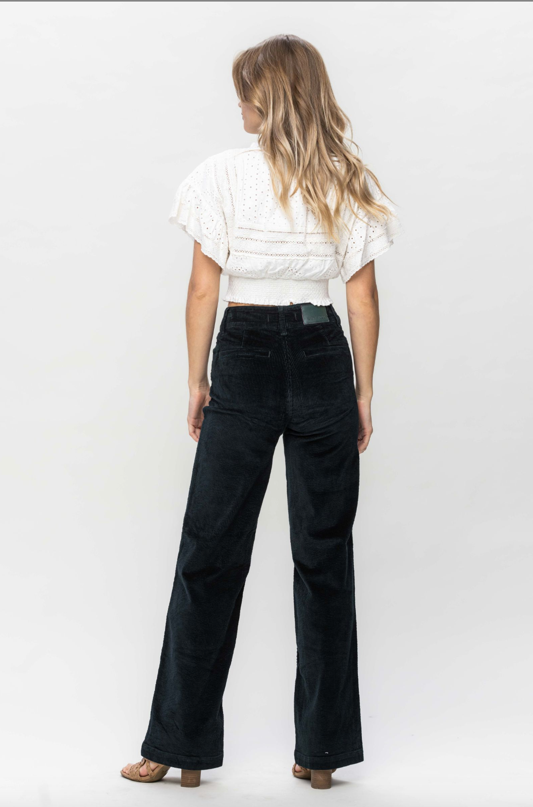 Judy Blue Wide Leg Corduroy Trouser - Emerald