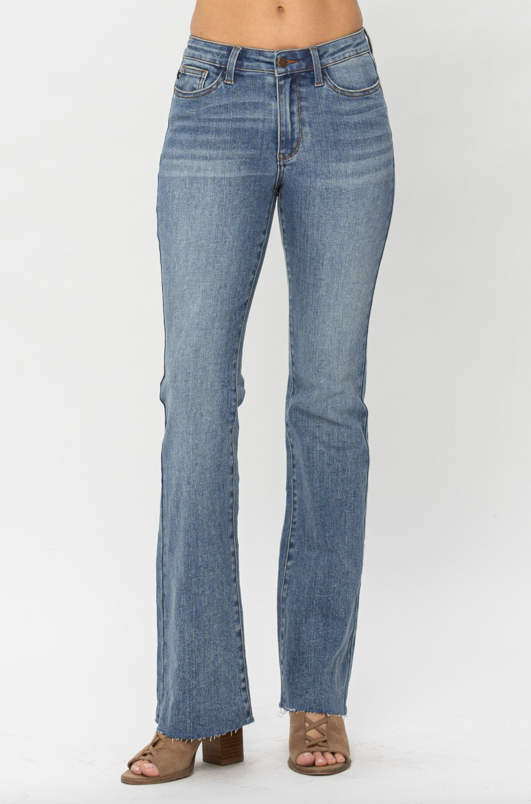 Judy Blue Raw Hem Bootcut Jeans