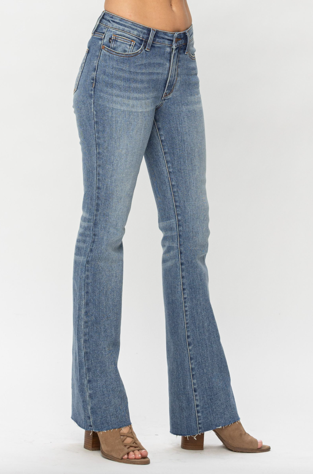 Judy Blue Raw Hem Bootcut Jeans