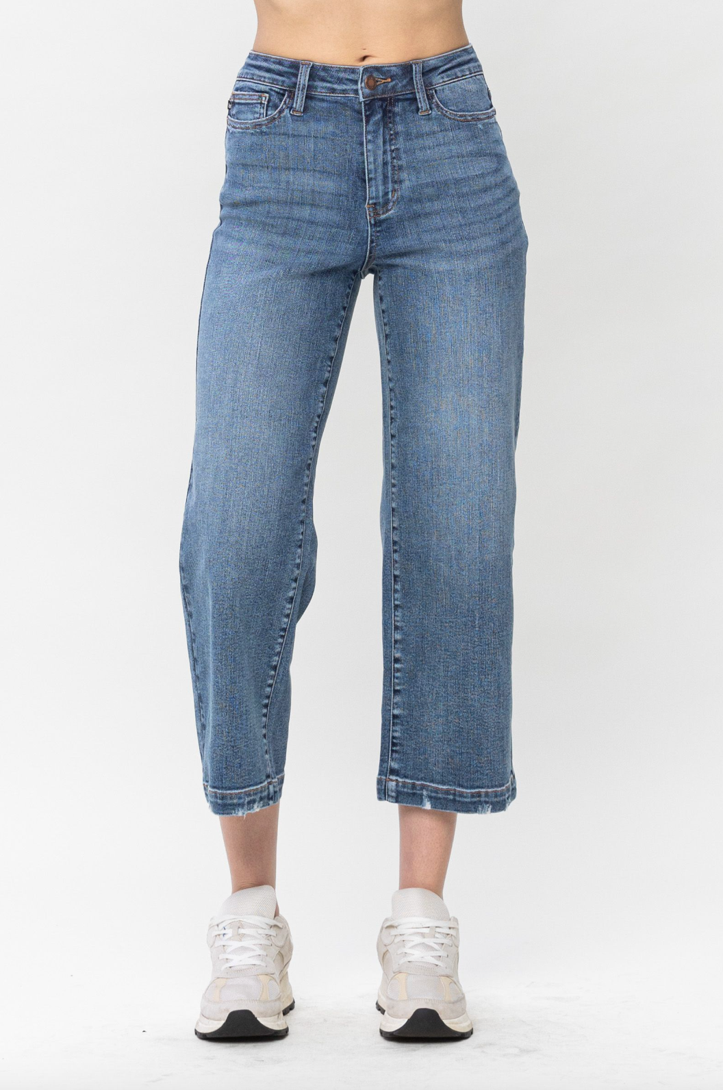 Judy Blue Vintage Wash Wide Leg Crops