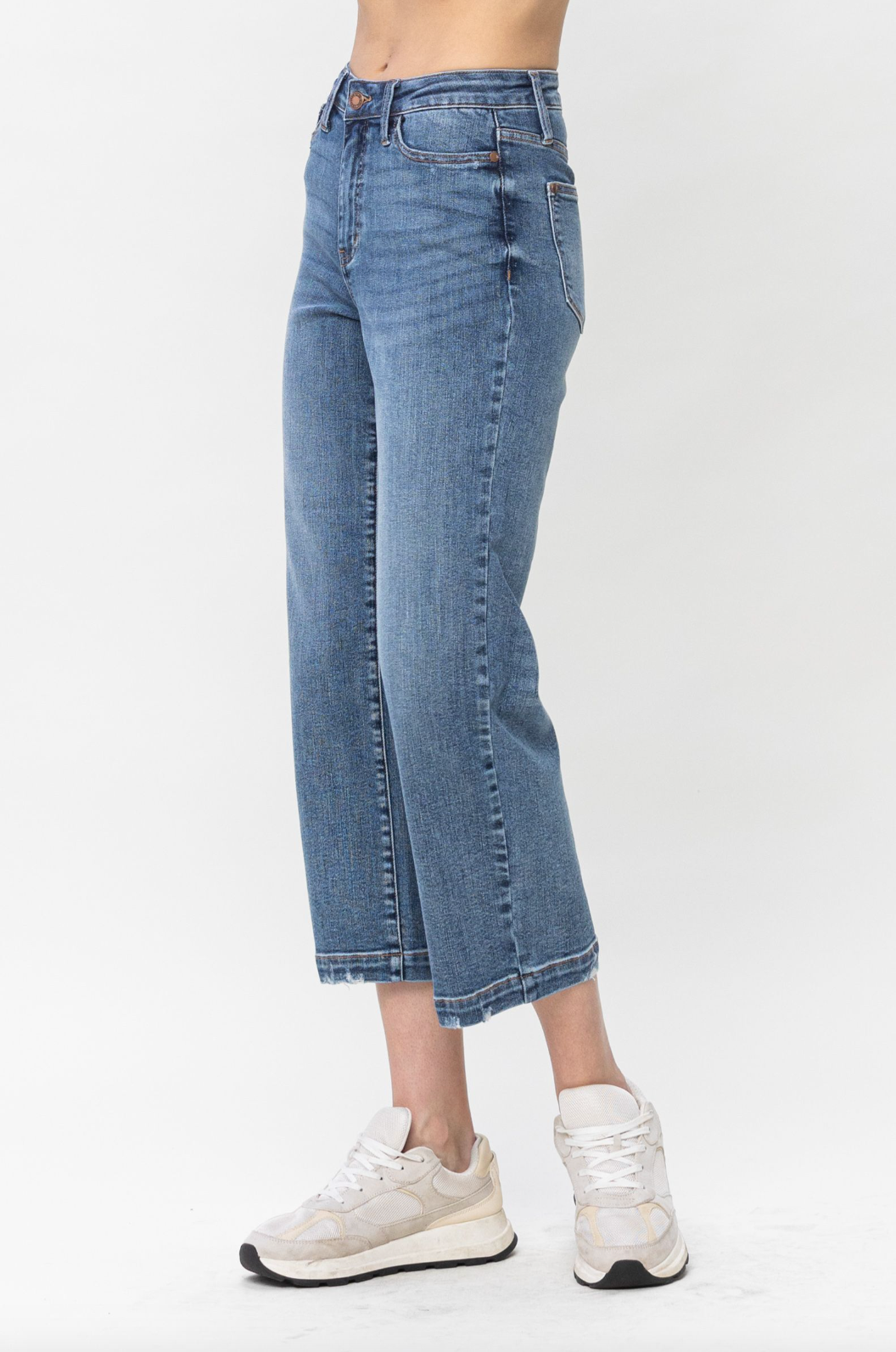 Judy Blue Vintage Wash Wide Leg Crops