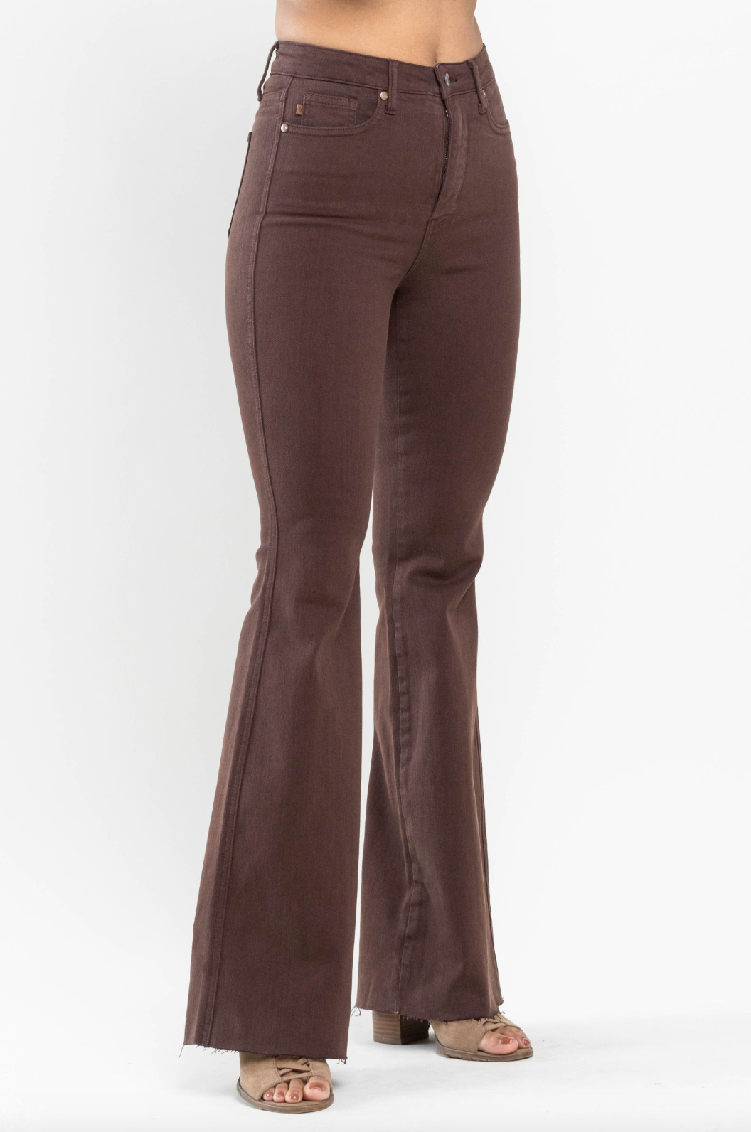 Judy Blue Tummy Control Flare Jeans - Espresso
