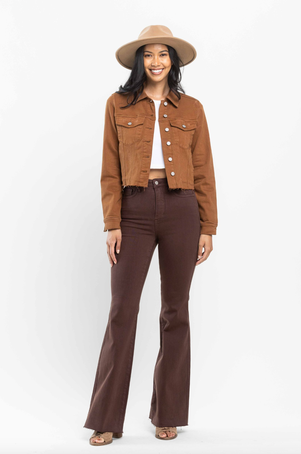 Judy Blue Tummy Control Flare Jeans - Espresso