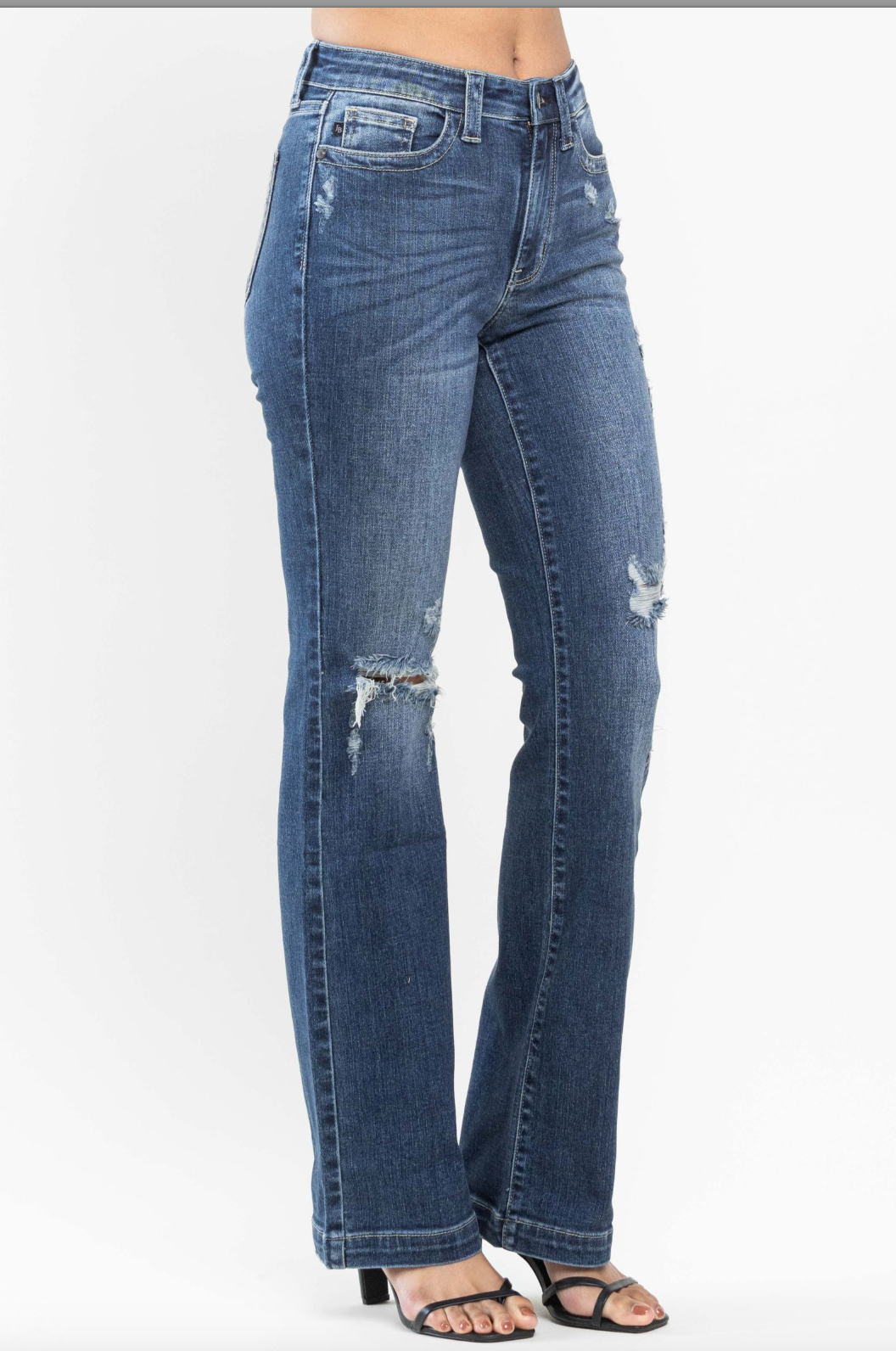 Judy Blue Hand Sand Destroyed Bootcut Jeans