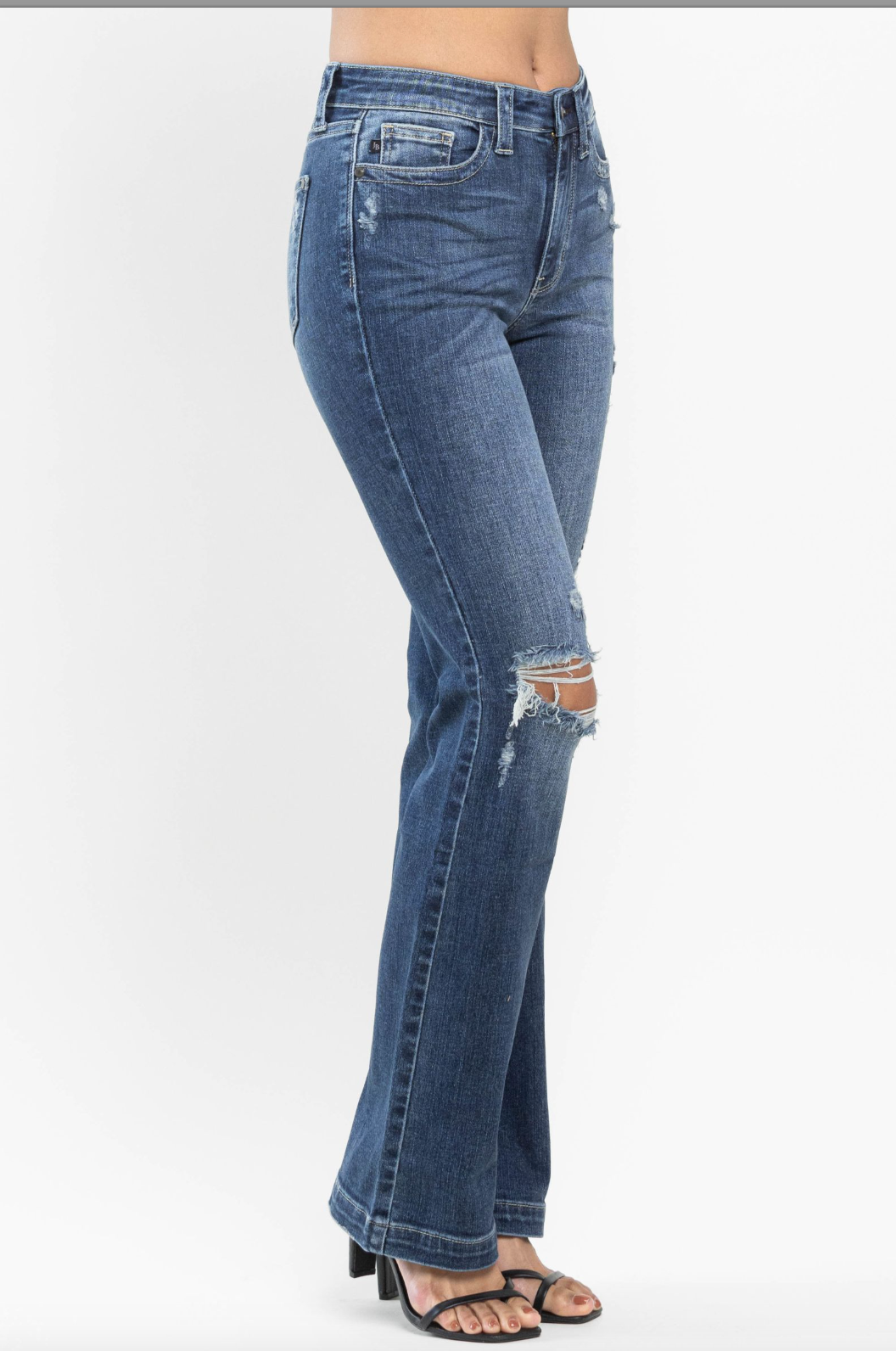 Judy Blue Hand Sand Destroyed Bootcut Jeans