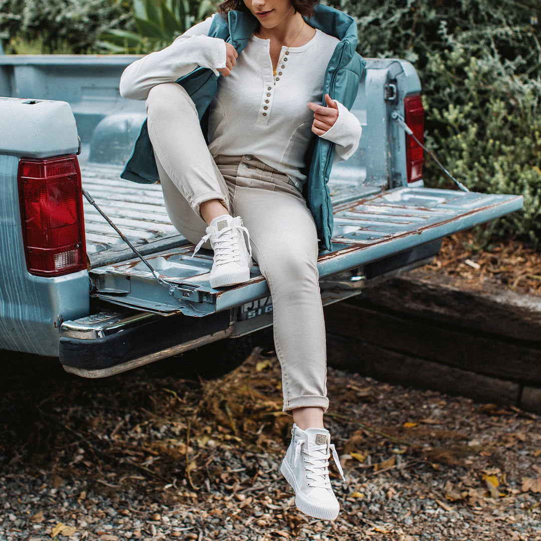 Gaston High-Top Sneaker - Ivory