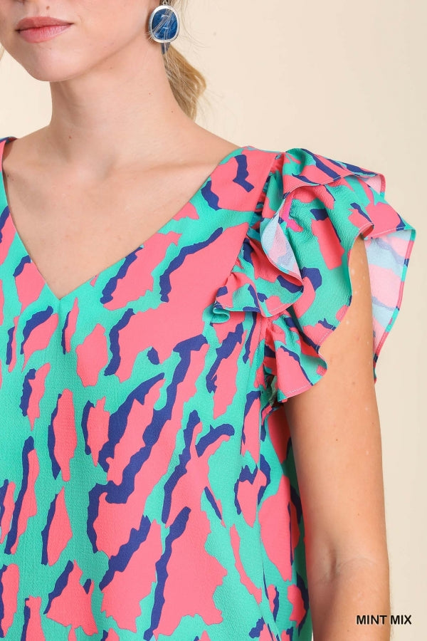 Glimpse of the Past Blouse - Mint Mix