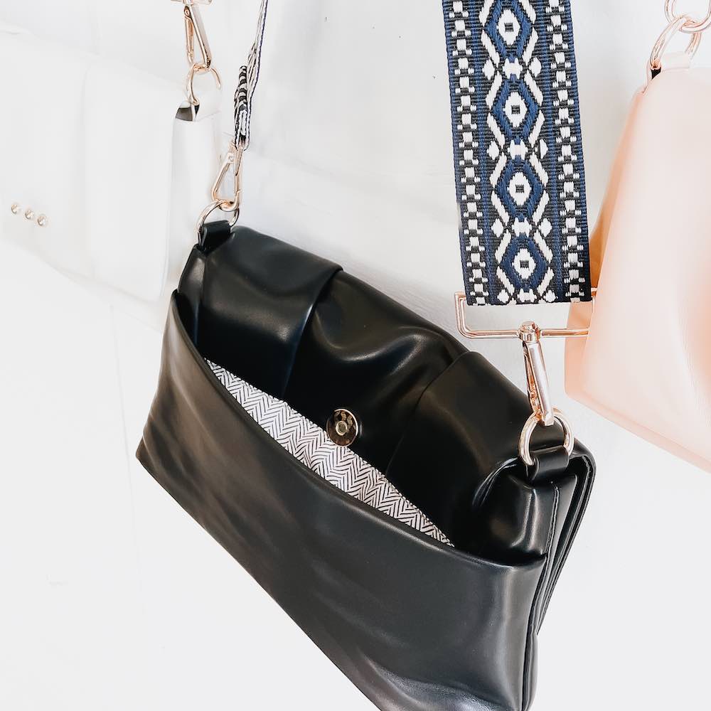 Aurora Crossbody Clutch Bag - Black