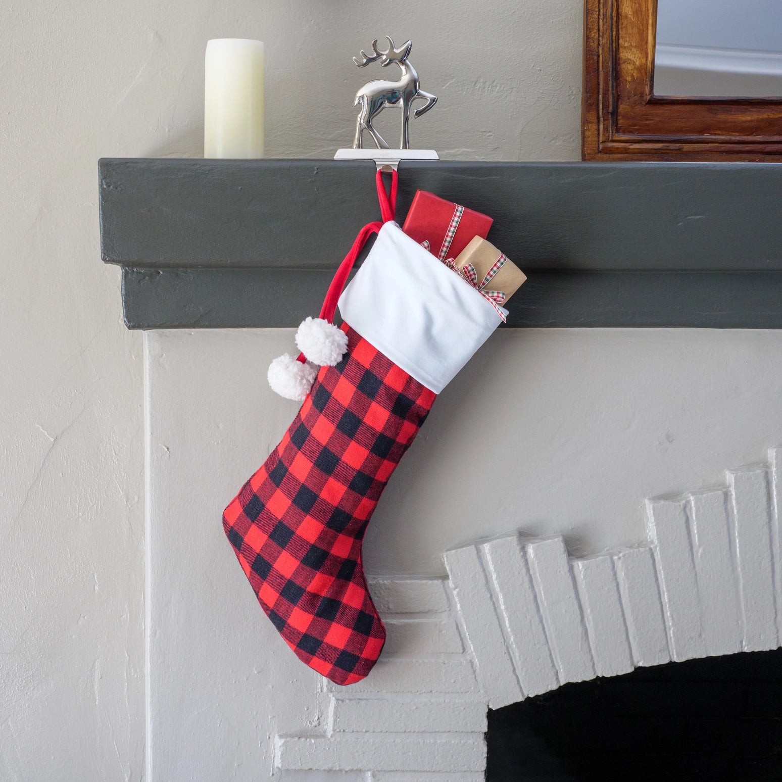 Buffalo Plaid Oversized Stocking