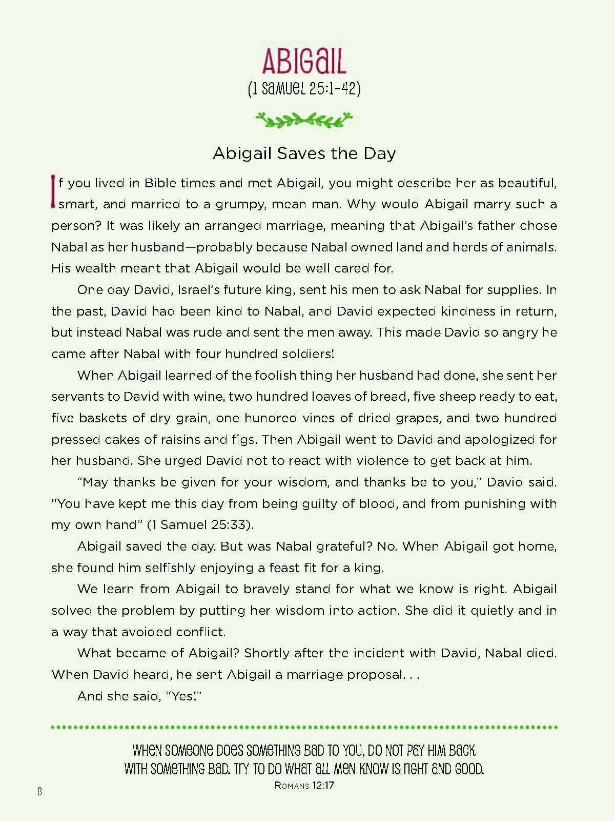 Abigail Saves the Day