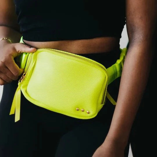 Neon yellow top bum bag