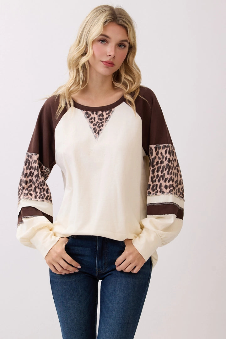 On Our Own Pullover Top - Chocolate