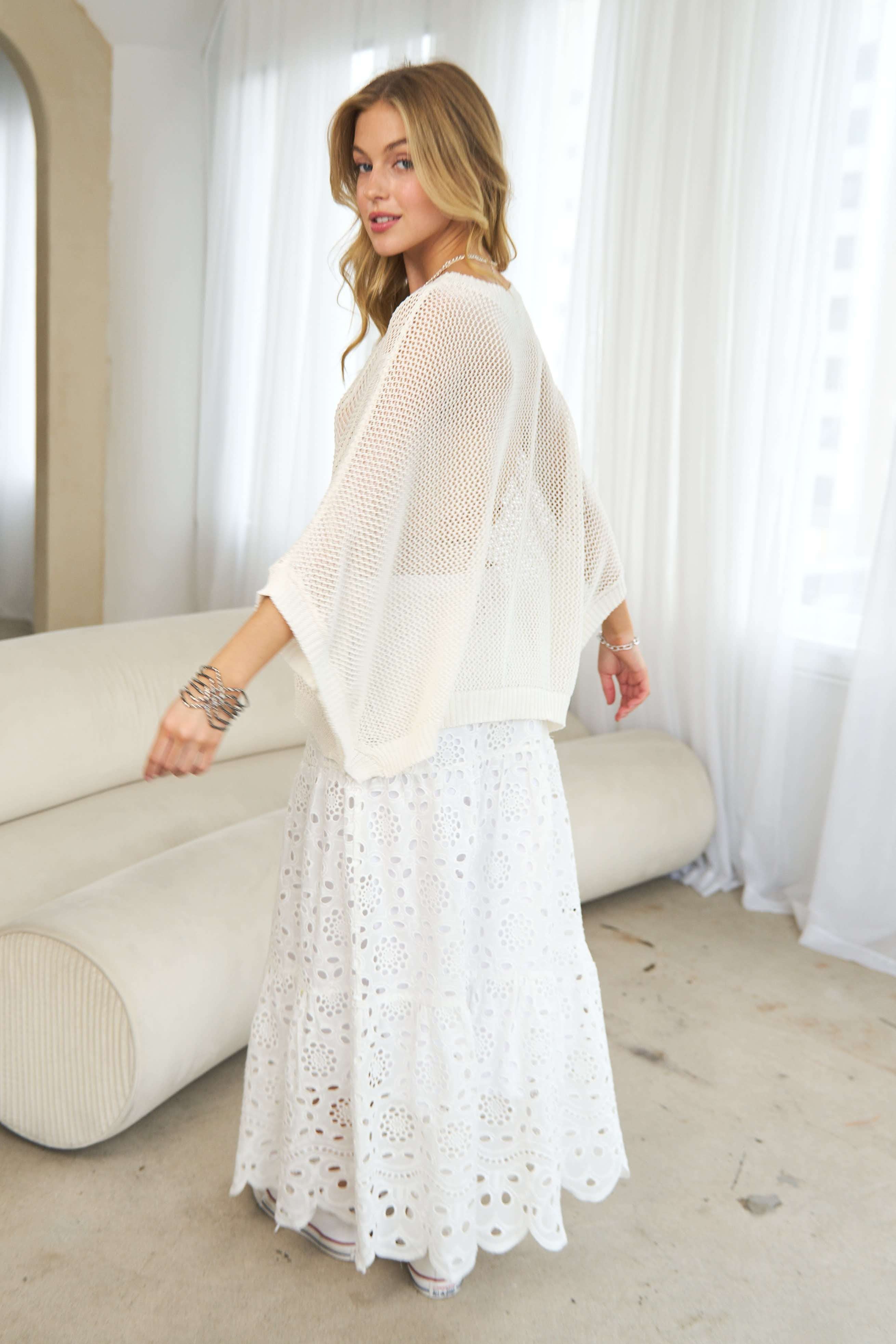 Send a Message Mesh Sweater