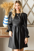 To The Edge Faux Leather Dress
