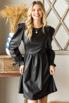 To The Edge Faux Leather Dress