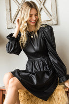 To The Edge Faux Leather Dress