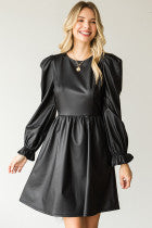 To The Edge Faux Leather Dress