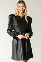 To The Edge Faux Leather Dress