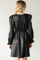 To The Edge Faux Leather Dress