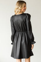 To The Edge Faux Leather Dress