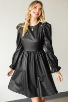 To The Edge Faux Leather Dress