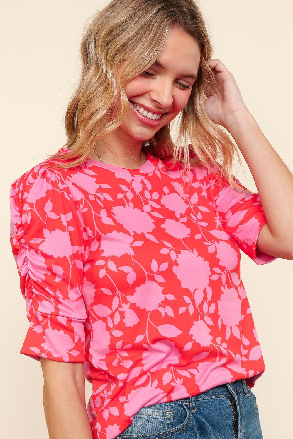 Enchanted To Meet You Top - Pink & Coral