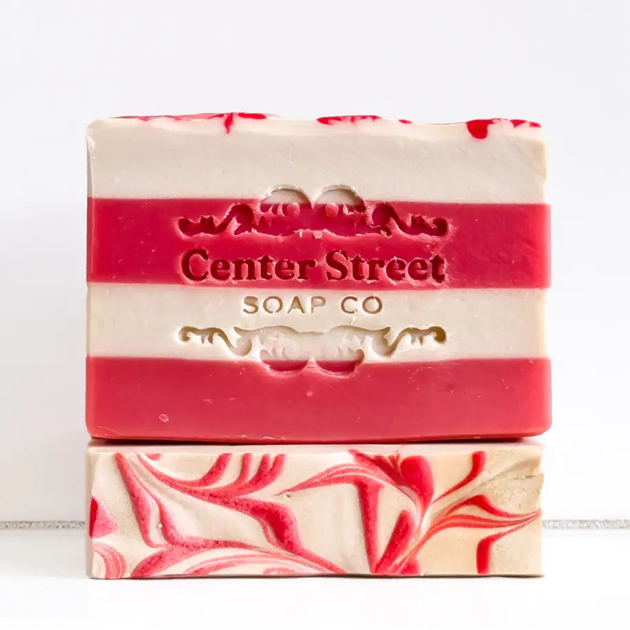 Candy Cane Christmas Handmade Soap Bar