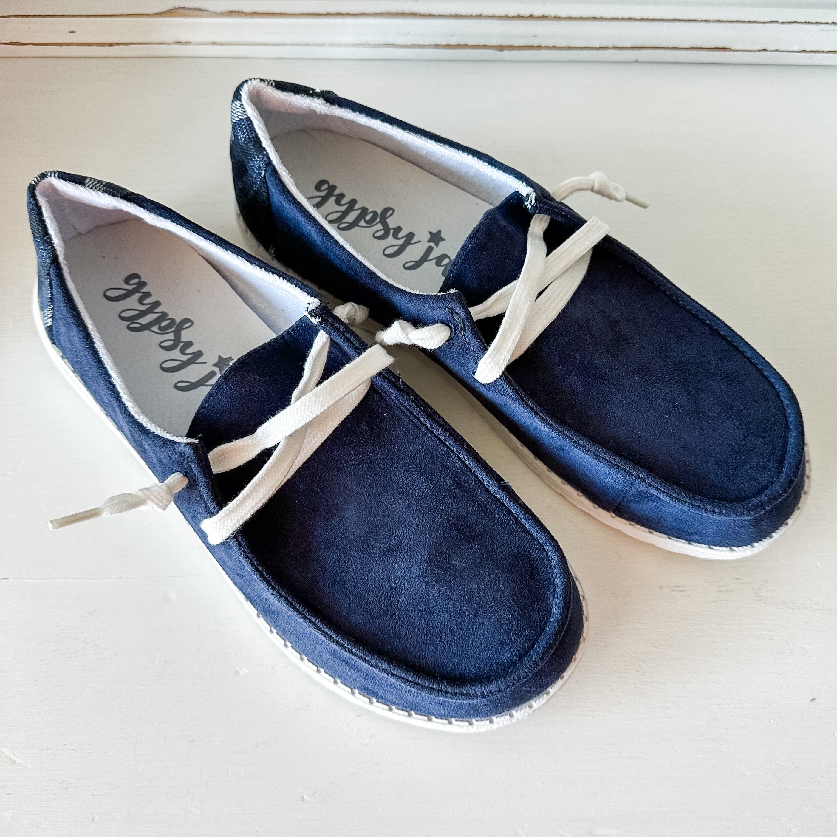 Poppy Suede Slip-on Shoe - Navy