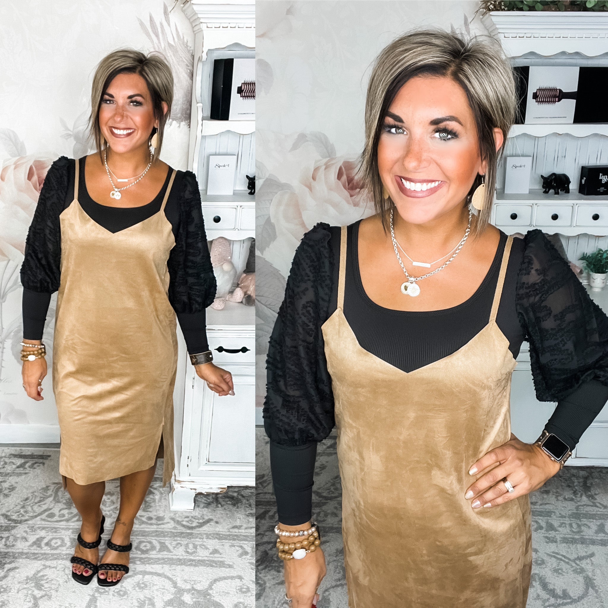 Greatest Day Ever Faux Suede Dress