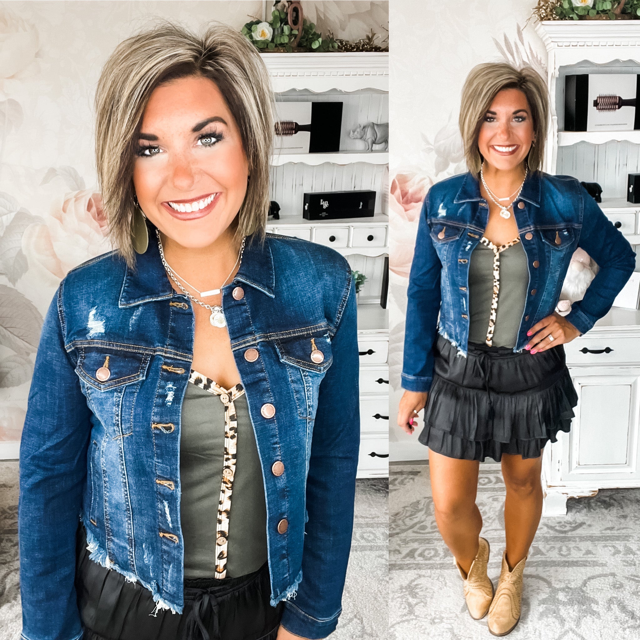 Have High Hopes Tiered Skort - Black
