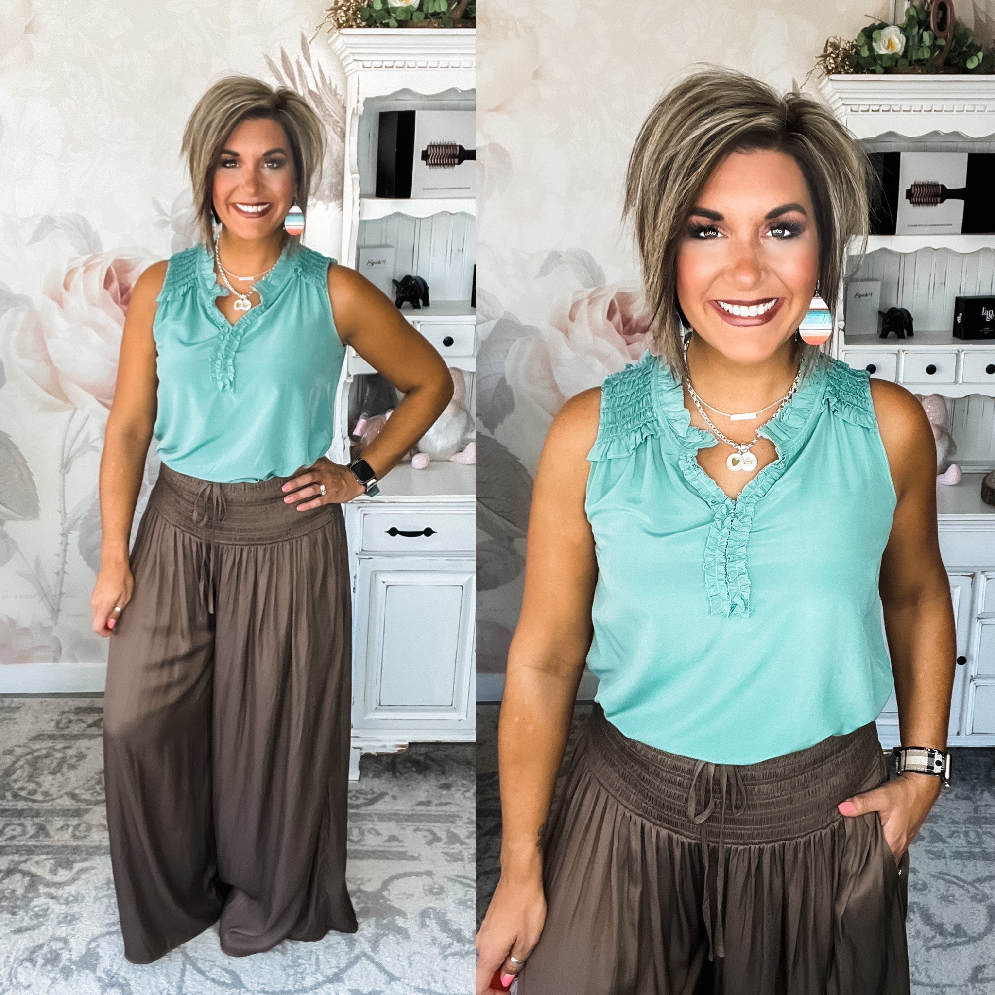 Peaceful Day Resort Pants - Brown